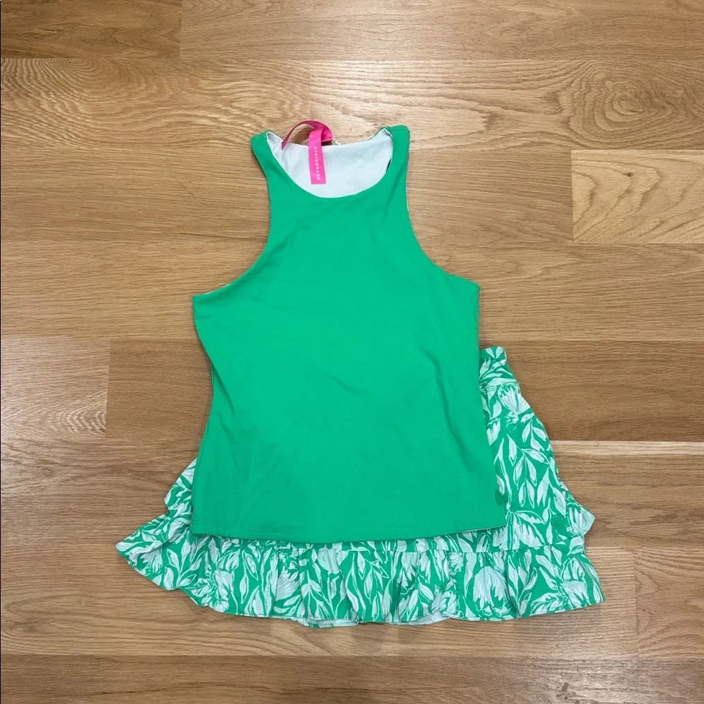 Lilly Pulitzer Green and White Tennis Pickleball Set - Picture 4 of 7